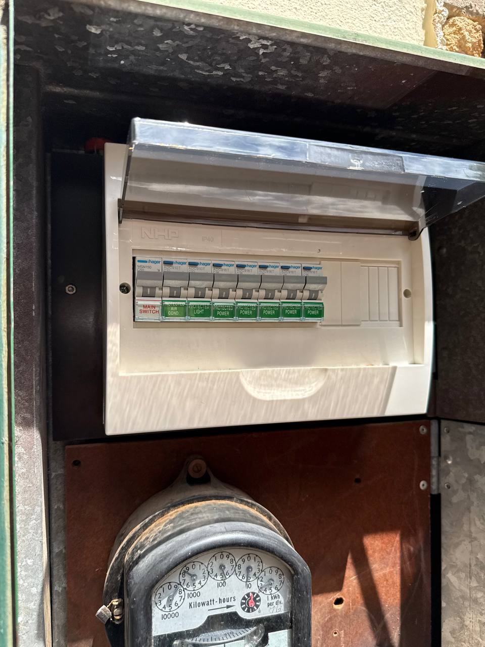 Meter box and switchboard upgrade Adelaide - external installation with weatherproof enclosure