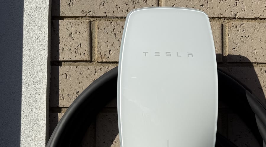 Tesla Wall Connector EV charger installed on an Adelaide home