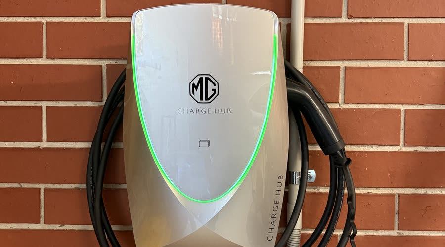MG Charge Hub EV charger installed on an Adelaide home