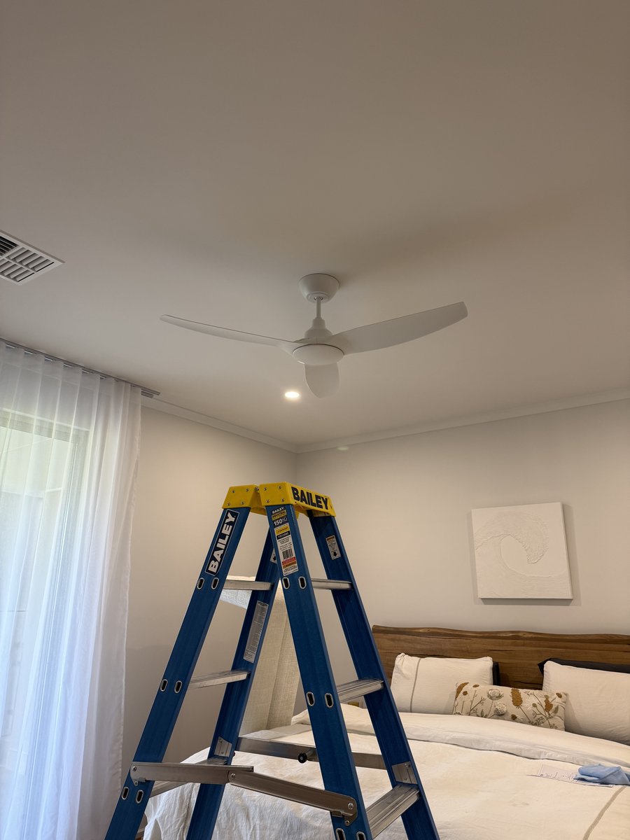 Ceiling fan installation Adelaide bedroom