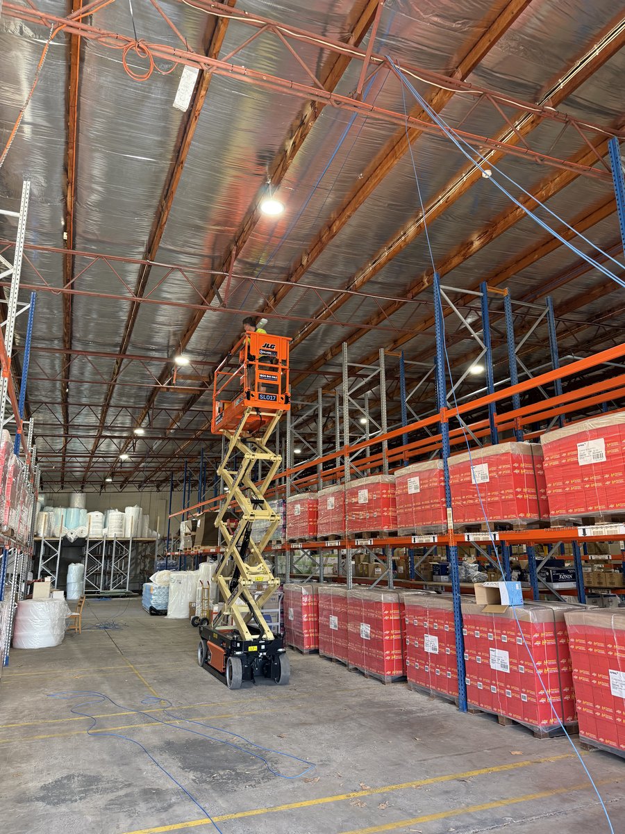 Commercial warehouse lighting installation