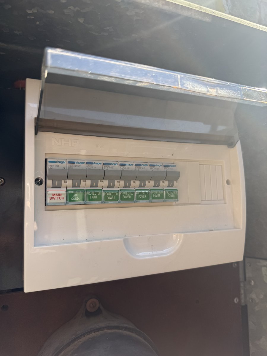 NHP switchboard with Hager breakers